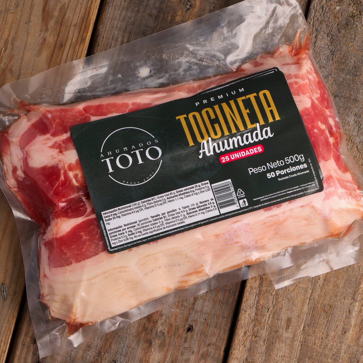 Tocineta Cruda Ahumada 1000gr