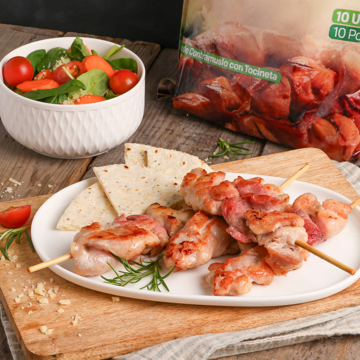 Brochetas de pollo 1800g