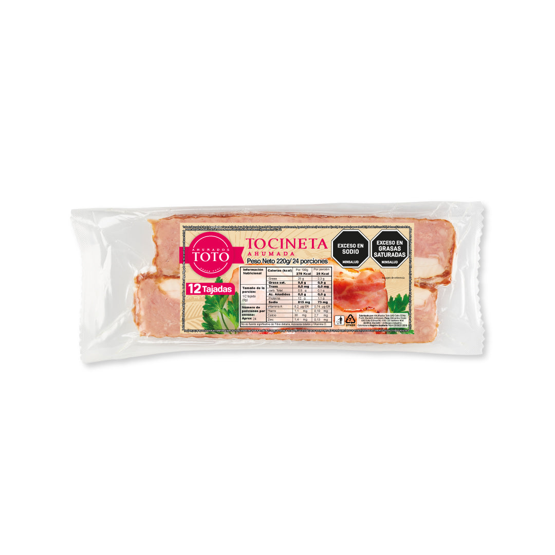 Tocineta Ahumada Precocida 220gr